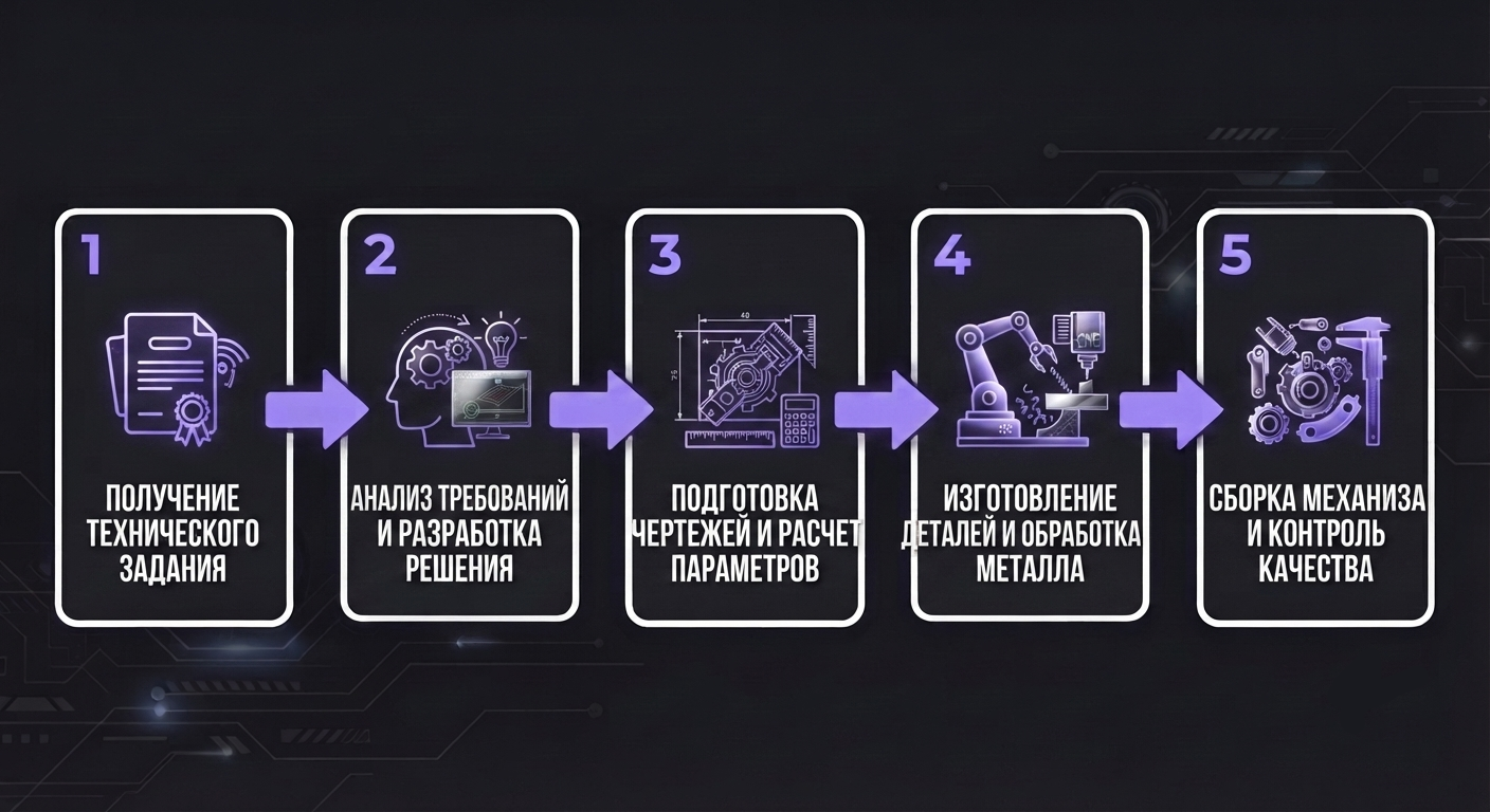 Схема этапов изготовления